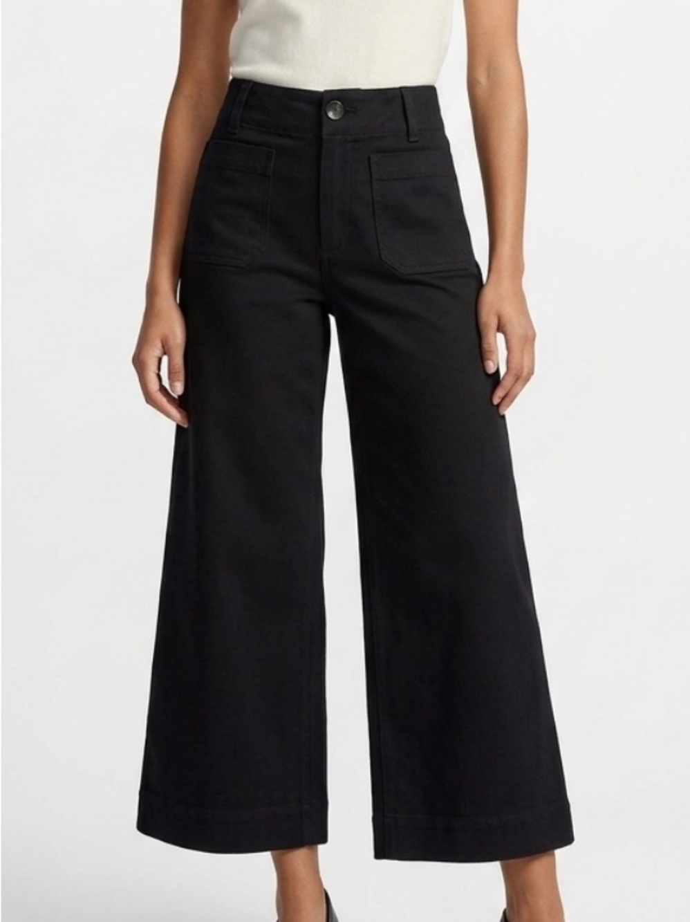 Maeve by Anthropologie The Colette Wide-Leg Pants Black 25P